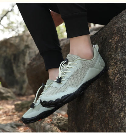 Men's Barefoot Hiking Shoes Breathable Outdoor Sports Climbing Shoes Trekking Sneakers Non-Slip Comfortable Men's Casual Jogging Footwear