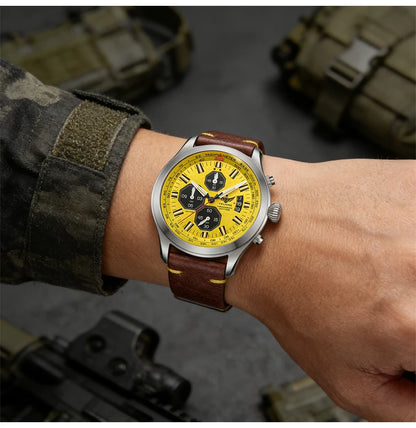 YELANG V1029S Men's Quartz Watch 42mm Japan OS10 Movement T100 Luminous 100M Waterproof Sports Military Style Watches Sapphire