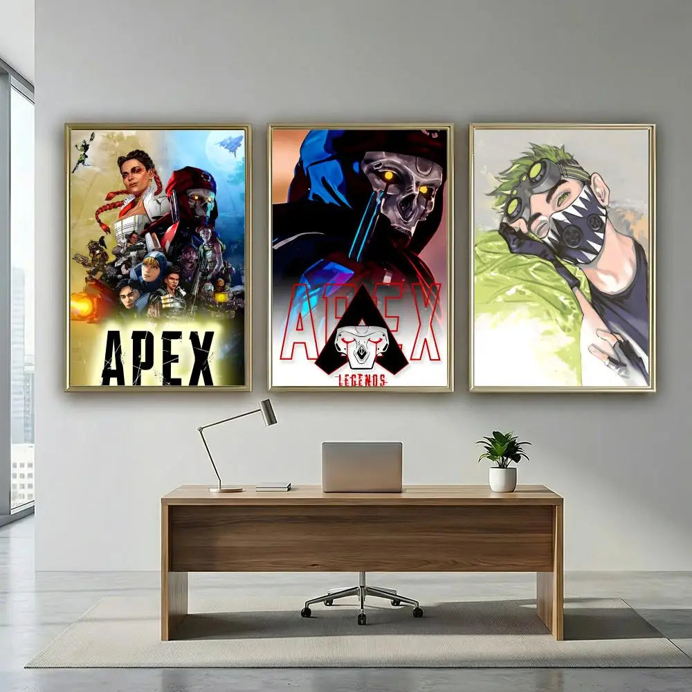 Apex Legends Poster HD Waterproof Self-Adhesive Wall Art with Multi-Scene Compatibility