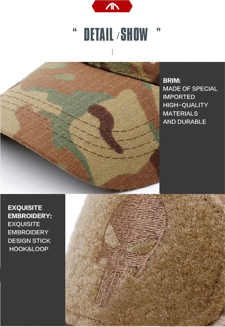 Camouflage Plaid Military Training Cap Spring Summer Outdoor Sports Sunshade Sun Protection Mesh Hat Casual Peaked Cap