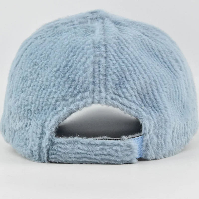 Autumn Winter Baseball Cap Women Artificial Lamb Wool Hats Keep Warm Cap Plush Baseball Caps Spring Baseball Cap Solid Sunshade