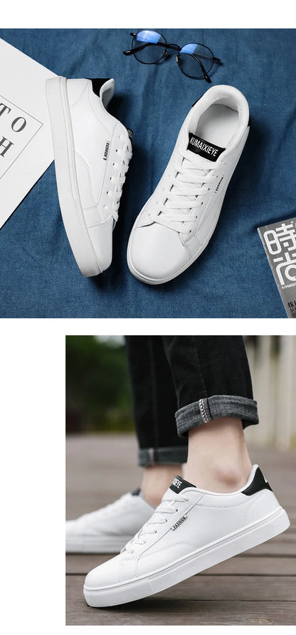 Zapatillas casuales de skate para hombre, blancas, para exteriores y ocio, transpirables, para caminar, planas, Chaussure Homme 39-48