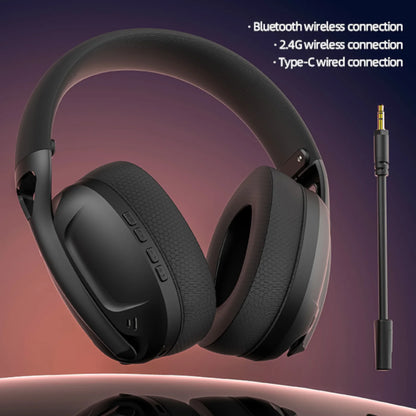 SMAILWOLF L80 Bluetooth wireless three-mode gaming headset, lightweight 185g plug-in microphone e-sports gaming headset