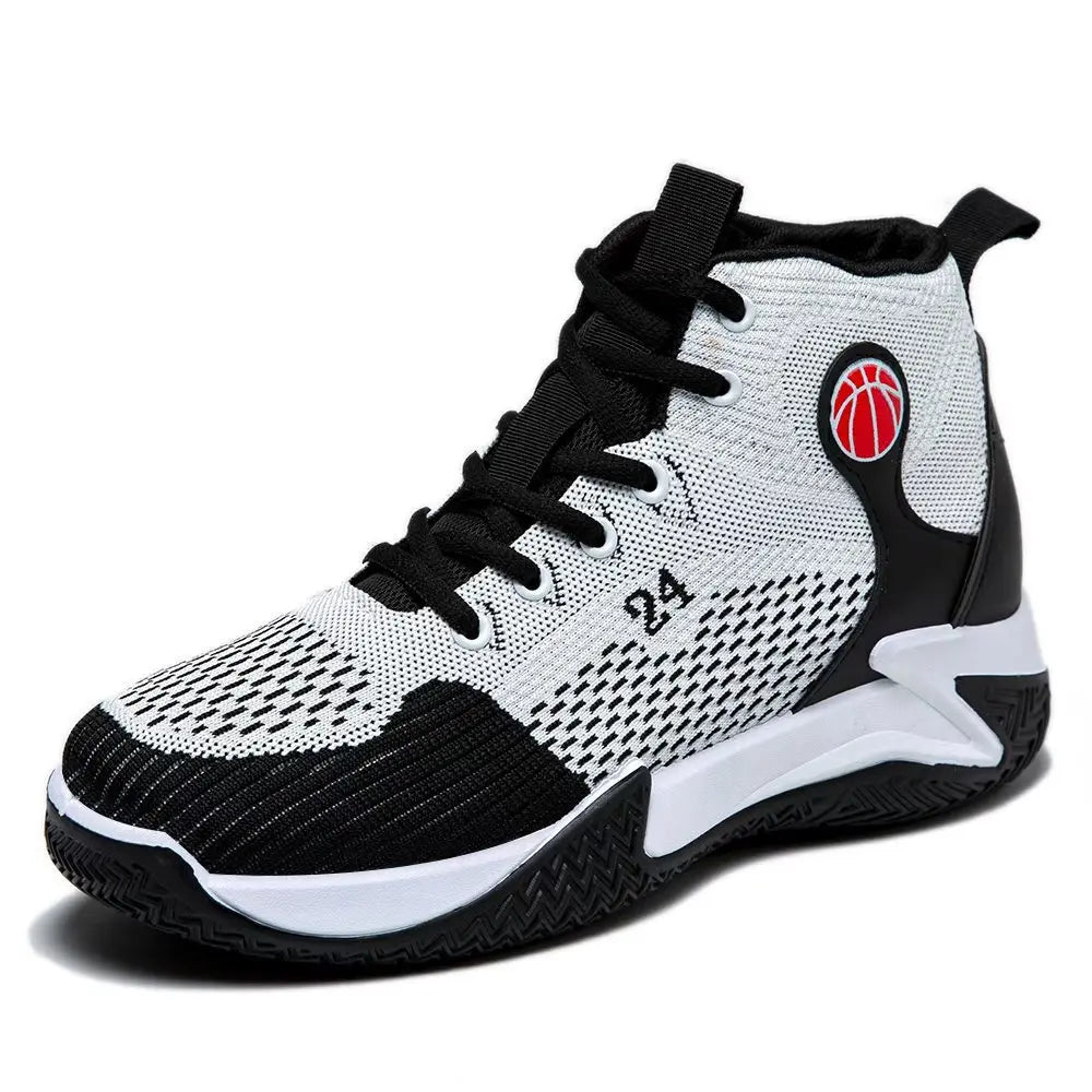 Große High-Top-Sportschuhe für Herren, lässig, atmungsaktiv und bequem, mit dicker Sohle – Basketballschuhe und Laufschuhe