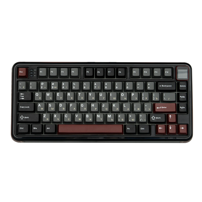 RU Layout MechLands Vibe 75 V2 Russian Version 75% Compact Layout Wired/BT/2.4GHz Wireless Mechanical Keyboard RGB Backlight TFT Screen