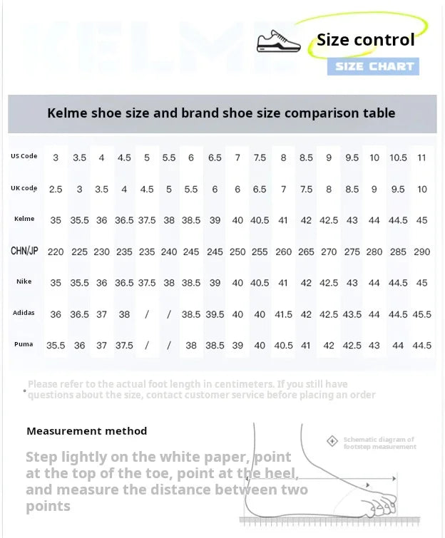 Kelme Football Shoes Men's Glimpse MG Adult Game Short Stud Football Shoes Professional Training Artificial Grass Sports Shoes