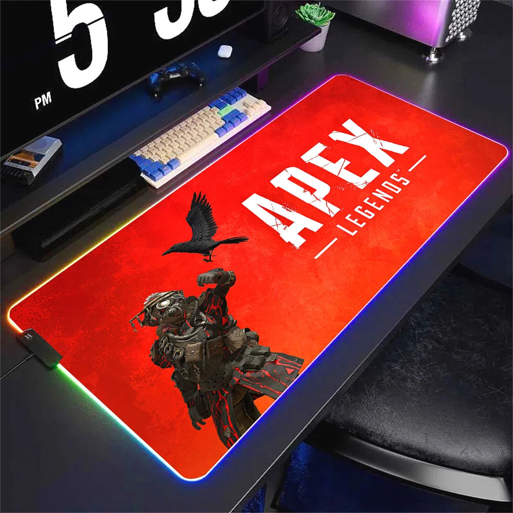 RGB Apex Legends Keyboard Mousepad Computer Gaming Cool Mouse Pad Speed Large Accessories Mouse Mats Office Desk Protector Mat