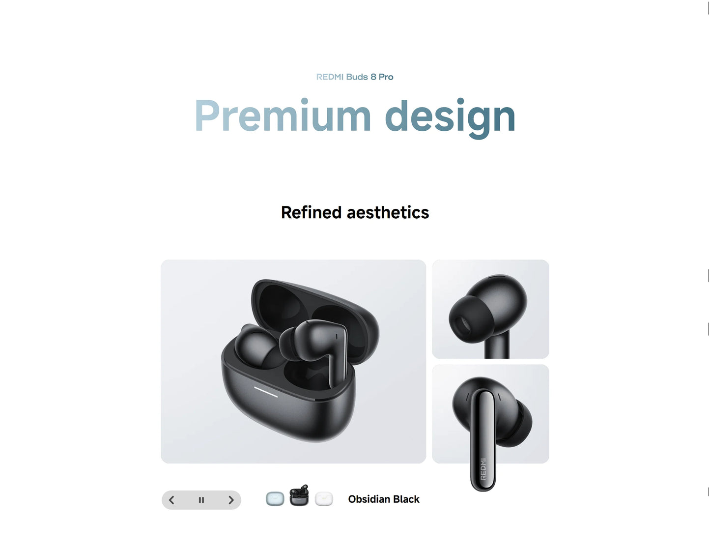 Xiaomi Redmi Buds 8 Pro TWS Earphones 3MIC AI 55dB Active Noise Cancellation Bluetooth 5.4 35 Hours Battery Mi Earbuds Headset