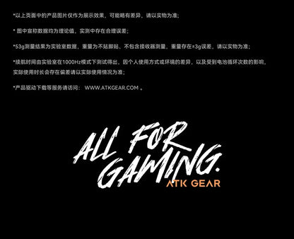 ATK A9 Ultra Wireless Gaming Mouse Tri Mode 8K 53g Lightweight A9/A9 SE/A9 Plus/A9 Pro Gaming Mouse E-sports PC Customized Gift