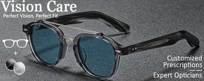 CATERSIDE Polygon Sunglasses Fashion Men Small Frame Gradient Lens Sun Glasses for Summer Beach Party Ideal Choice for Gifts