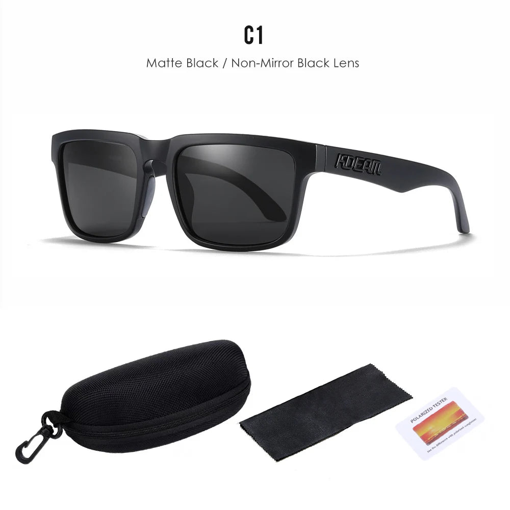 2025 Kdeam Polarized Sunglasses for Men Women Fashion Unisex Brand Trendy Outdoor Eyewear For Couple Mirror red lens