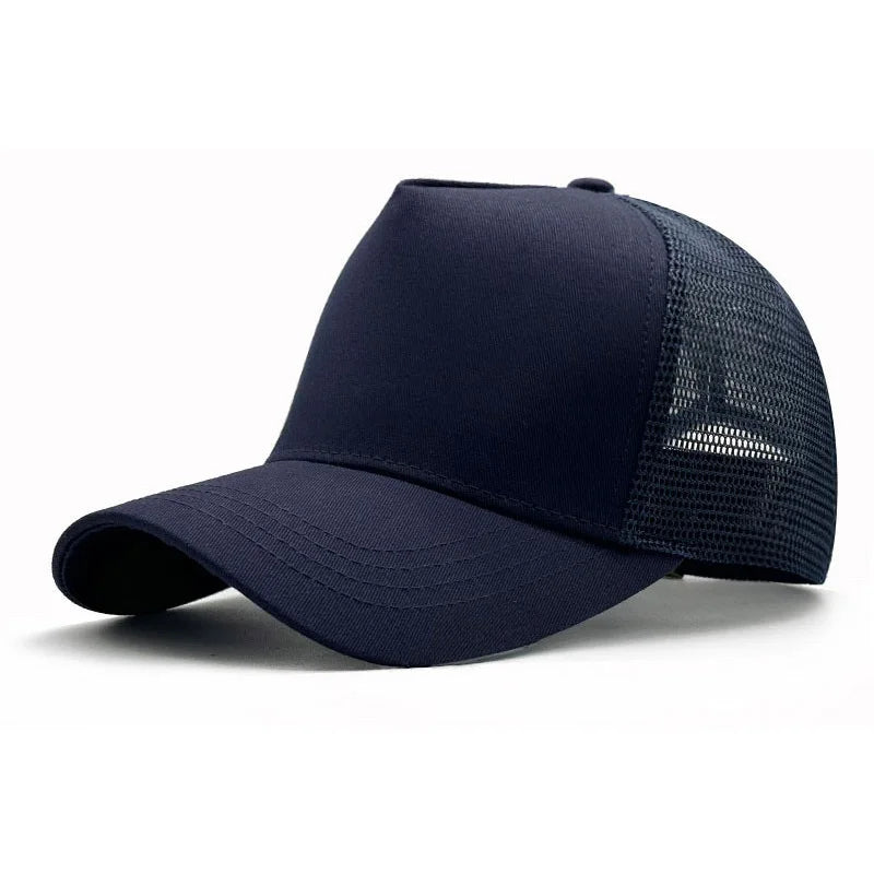 Unisex Quick Dry Big Head Mesh Baseball Cap Adjustable plus Size Summer Snapback Hat Comfortable Breathable 56-65cm