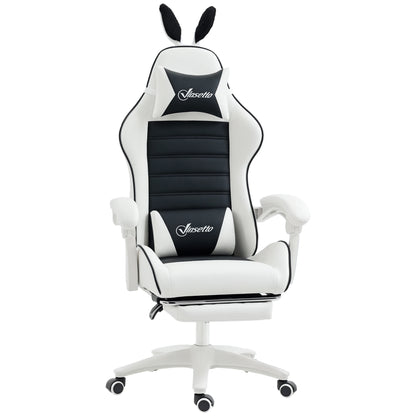 Vinsetto Pu Leather Swivel Gaming Chair with Adjustable Height 65X63X136-142Cm