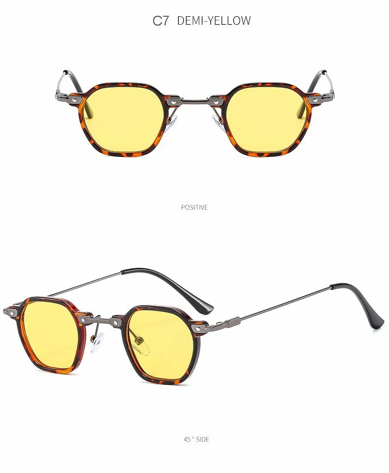 2025 Small Square Sunglasses Riding Driving Sun Glasses Women Men Brand Designer Metal Frame Eyewear Shades Oculos De Sol UV400