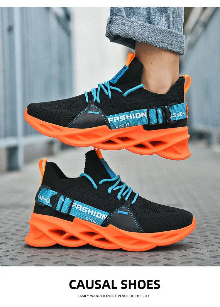Hot Sale Fashion Purple Casual Sneakers Women Men Blade Running Shoes Big Size 48 Light Breathable Sports Shoes Men Mesh Sneakers