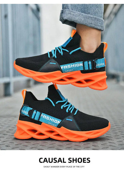 Hot Sale Fashion Purple Casual Sneakers Women Men Blade Running Shoes Big Size 48 Light Breathable Sports Shoes Men Mesh Sneakers