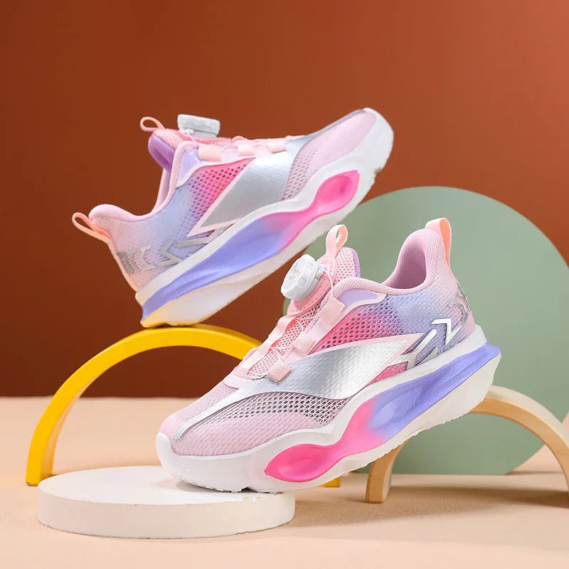 Kinder-Sneaker, modisch, mit dicker, weicher Sohle, Dämpfung, elastisch, lässig und bequem – neue leichte Mesh-Tennisschuhe und Jogging-Schuhe