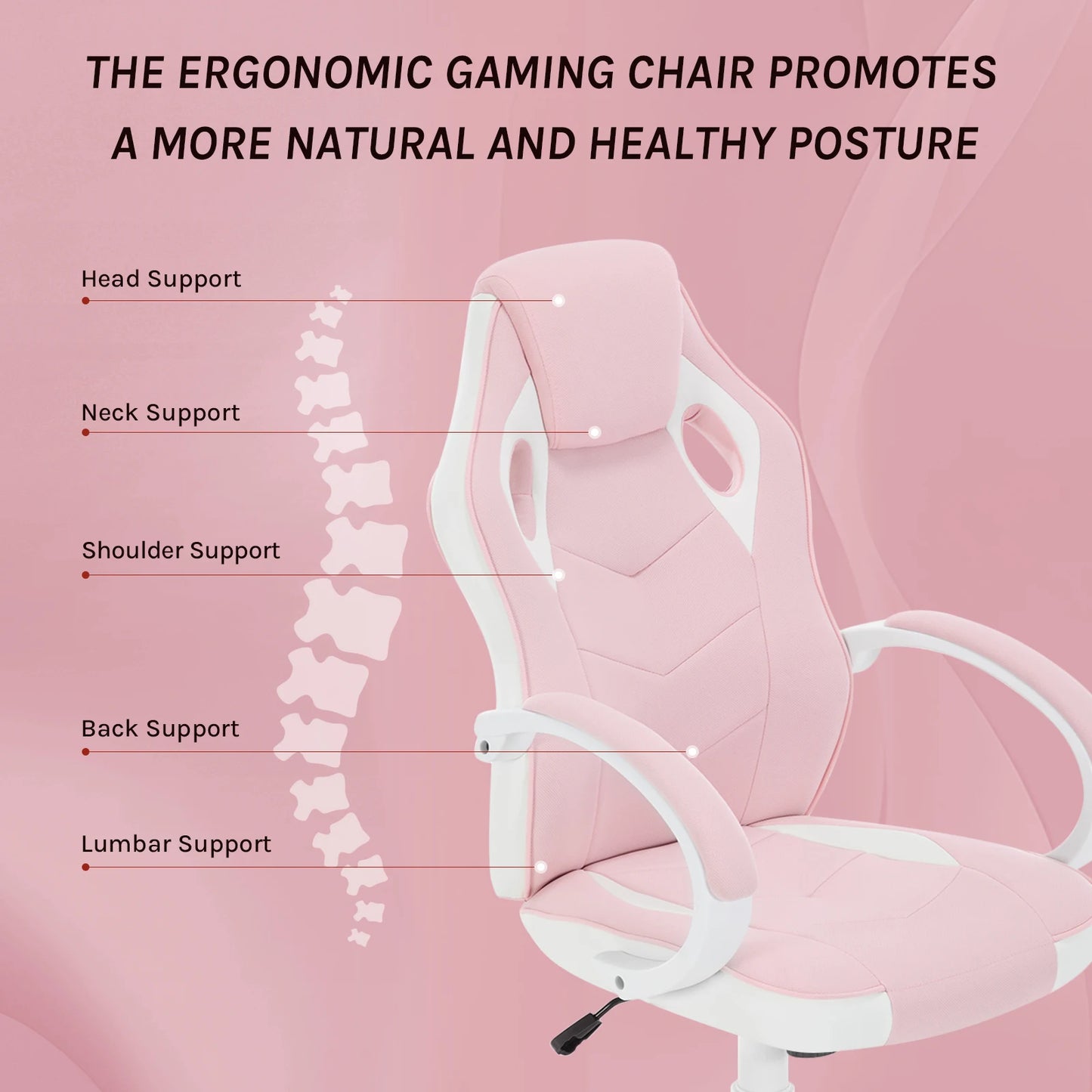 WOLTU Ergonomic Design Gaming Chair Gamer Armchair Office Computer Chair Tilt Mechanism Adjustable Height 360° Swivel High Back