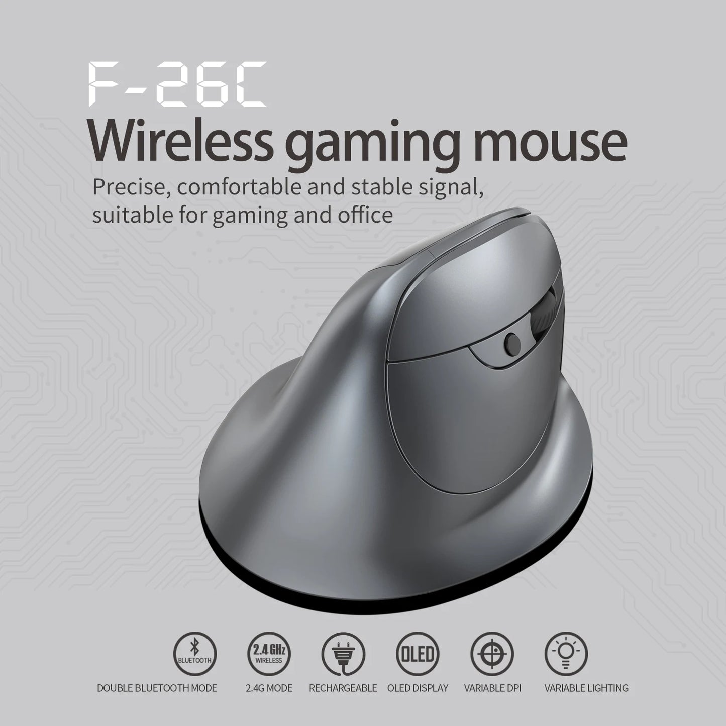 Lefon F33/F26C/F35B Trackball Mouse/Bluetooth Ergonomic Mouse 2.4G Wireless Rechargeable Rollerball Mice for PC Office Drawing