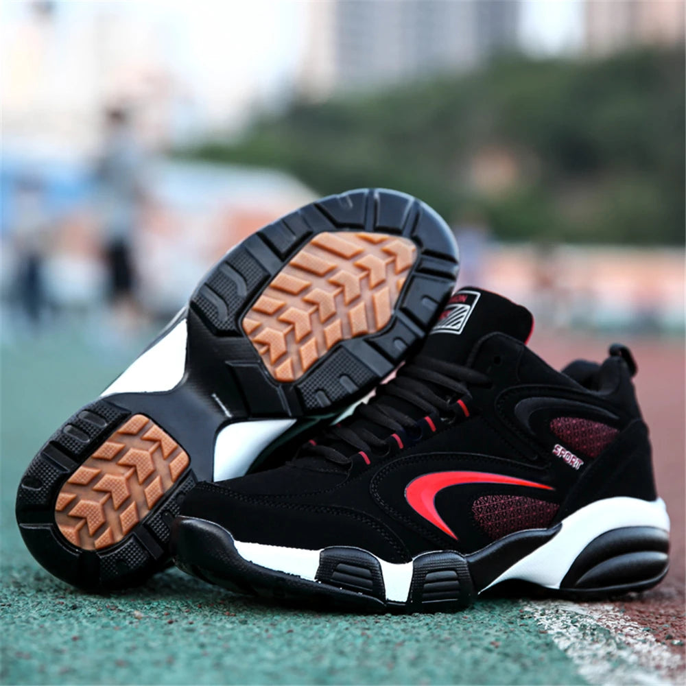 Zapatillas deportivas modernas de talla grande para hombre con bloques de color, cómodas, antideslizantes, con cordones, casuales y resistentes para actividades al aire libre masculinas