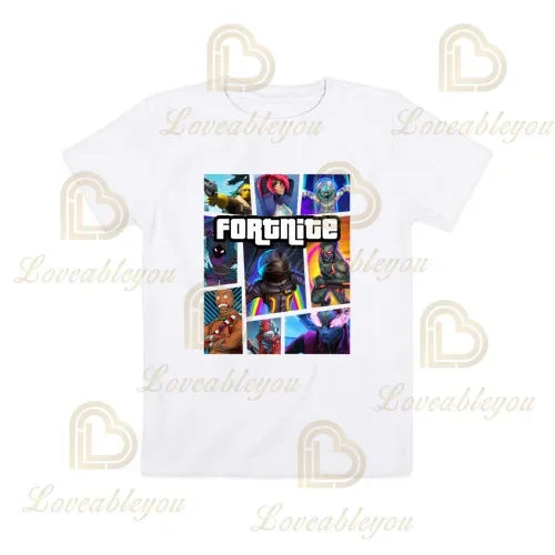 Boys Girls Cartoon T-shirt Fortnite T-shirt Battle Royale 3D 3 to 14 Years Victory Royale Game Kids Tops Teen Clothes