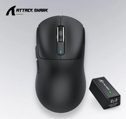 ATTACK SHARK X3 třirežimová myš 1K Hz, X3Pro bezdrátová Bluetooth myš 4K Hz, lehká, PAW3395, mobilní rychlost 650IPS