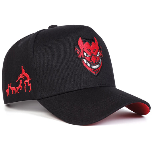 Unisex Devil Embroidery Baseball Caps Spring Autumn Outdoor Adjustable Casual Hats Sunscreen Hat Sports Cap