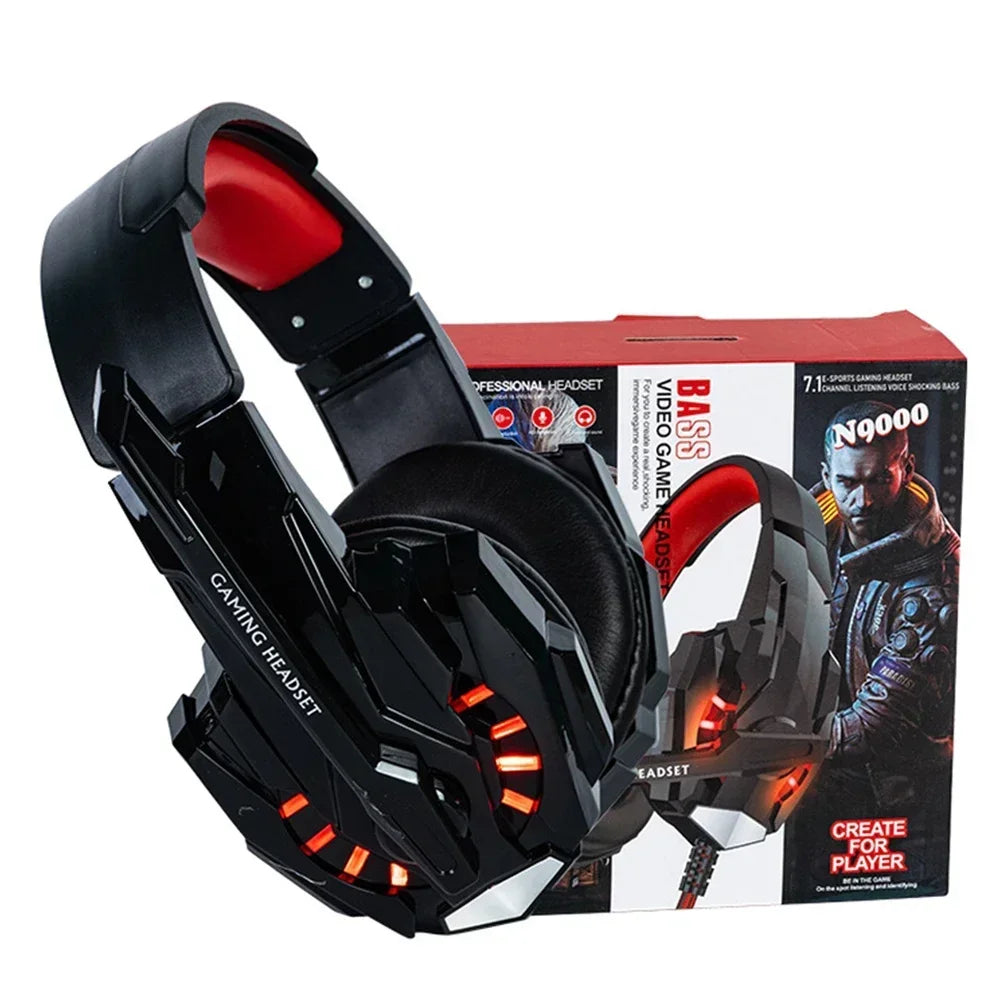 Creative Wired Gaming Headphones High Quality Microphone Led Light Bass Stereo PC Gaming Headset For Computer PS4 PS5 Xbox