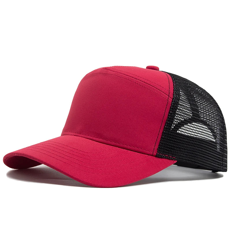 Casquette de baseball 7 panneaux d'été, casquettes en maille tendance hip-hop pour hommes, casquette de camionneur, visière, casquette à visière rigide, casquette snapback, pour femmes, unisexe, nouvelle marque tendance