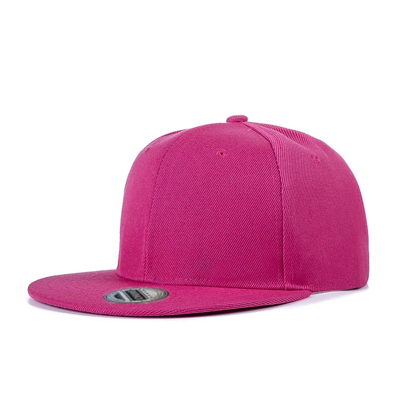 Cap Plain Snapback-kasket til voksne – Hip Hop-baseballkasket til mænd og kvinder – udendørs fritidskasket