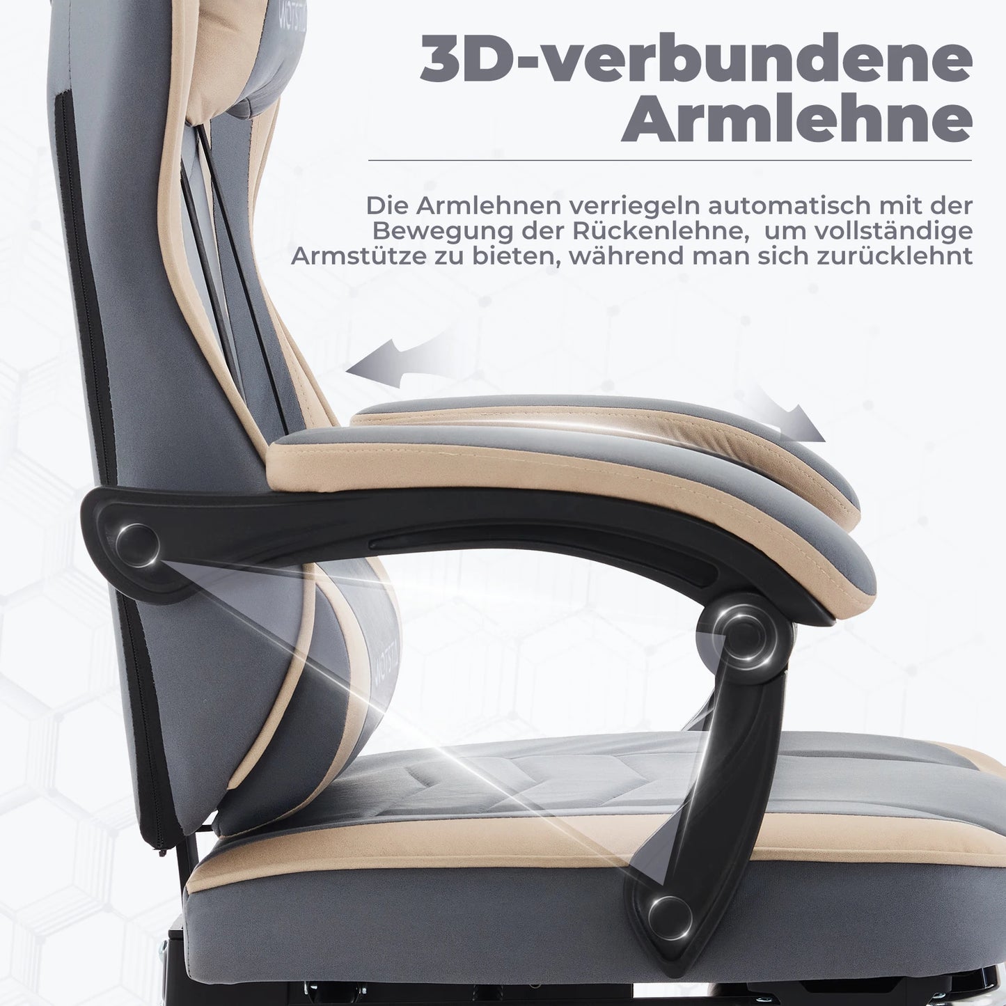 WOTSTA Gaming Chair with Footrest Gamer Chairs Ergonomic with Lumbar Cushion Headrest Chair Height Adjustable Computer Chair
