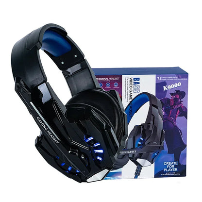 Creative Wired Gaming Headphones High Quality Microphone Led Light Bass Stereo PC Gaming Headset For Computer PS4 PS5 Xbox