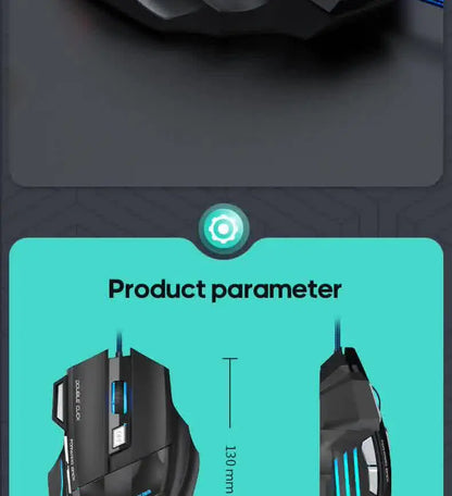 IMICE X7 Optical Gaming Mouse Adjustable DPI Ergonomic Anti Slip Design Colorful Luminuse Suitable for DesktopComputers Laptop
