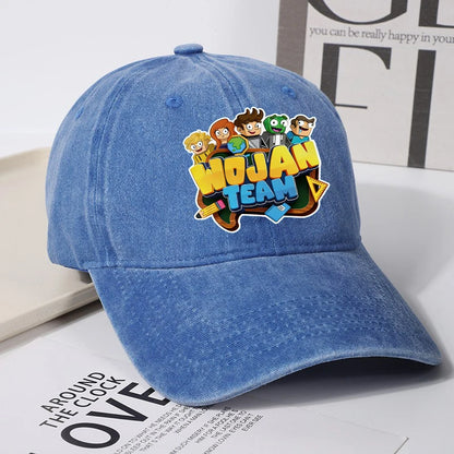 Wojan Team Baseball Cap for Women men Summer Adjustable Sun Hat boy girl Anime Cute Retro Sunbonnet Adult Headgear birthday Gift