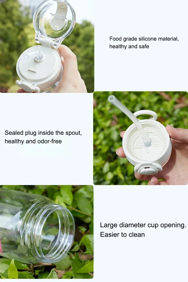 400ML Fortnites 18CM Strohhalmbecher für Erwachsene, Jungen und Mädchen, niedlicher Wasserbecher im Cartoon-Stil für Schüler, stoßfeste tragbare Trinkflasche als Geschenk