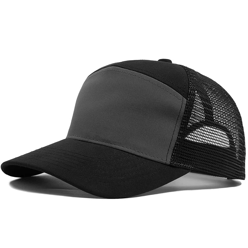 Casquette de baseball 7 panneaux d'été, casquettes en maille tendance hip-hop pour hommes, casquette de camionneur, visière, casquette à visière rigide, casquette snapback, pour femmes, unisexe, nouvelle marque tendance
