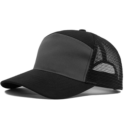 Casquette de baseball 7 panneaux d'été, casquettes en maille tendance hip-hop pour hommes, casquette de camionneur, visière, casquette à visière rigide, casquette snapback, pour femmes, unisexe, nouvelle marque tendance