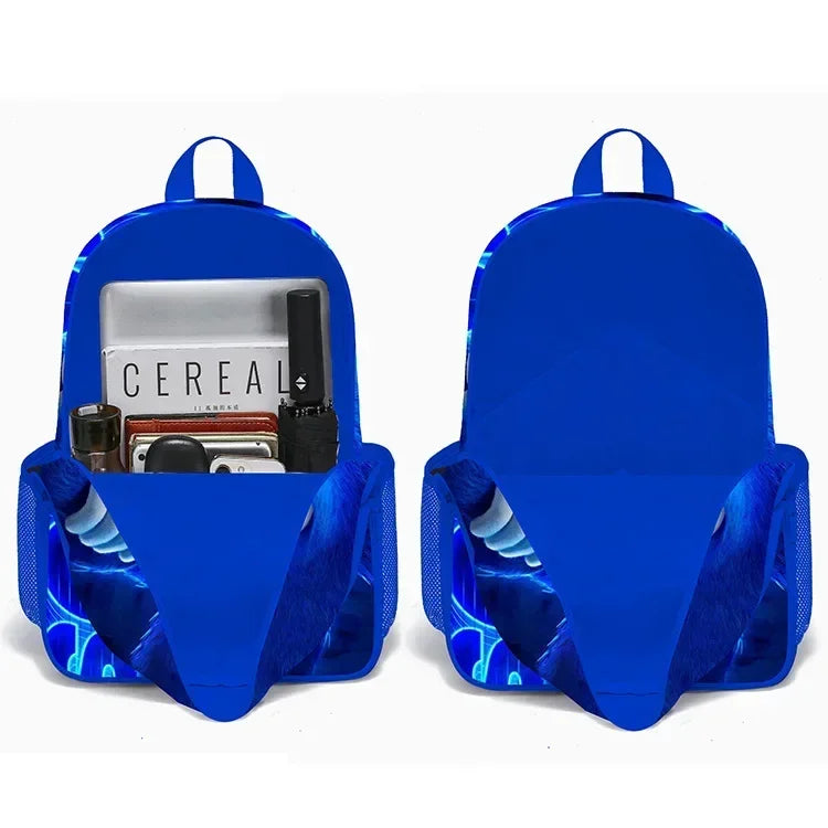 2026 New Arrival Sonic School Bag Lunch Bag Pencil Case Boys Girls Daily Use Book Cartoon Book Bags For Kids Christmas Gift