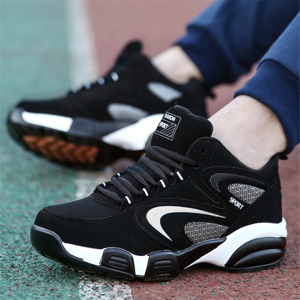 Zapatillas deportivas modernas de talla grande para hombre con bloques de color, cómodas, antideslizantes, con cordones, casuales y resistentes para actividades al aire libre masculinas