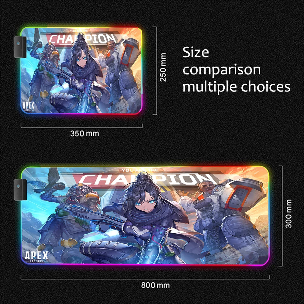 RGB Apex Legends Keyboard Mousepad Computer Gaming Cool Mouse Pad Speed Large Accessories Mouse Mats Office Desk Protector Mat