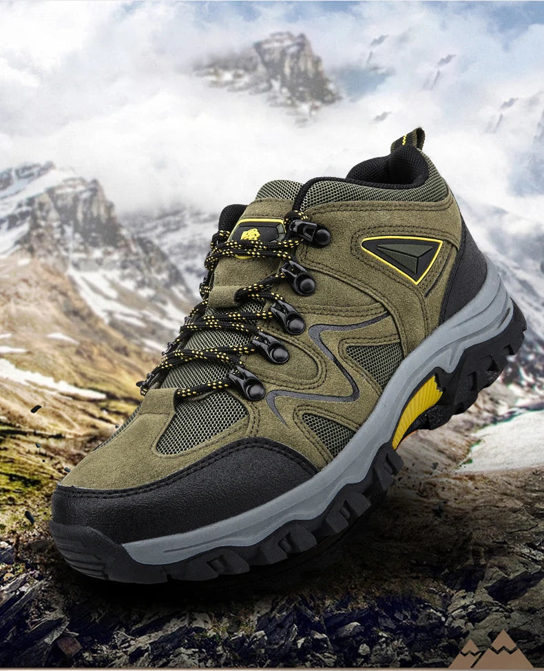 Men's Hiking Shoes All-Terrain Outdoor Sports Shoes Breathable Wear-Resistant Mesh Non-Slip Hiking Shoes Outdoor Cycling Shoes
