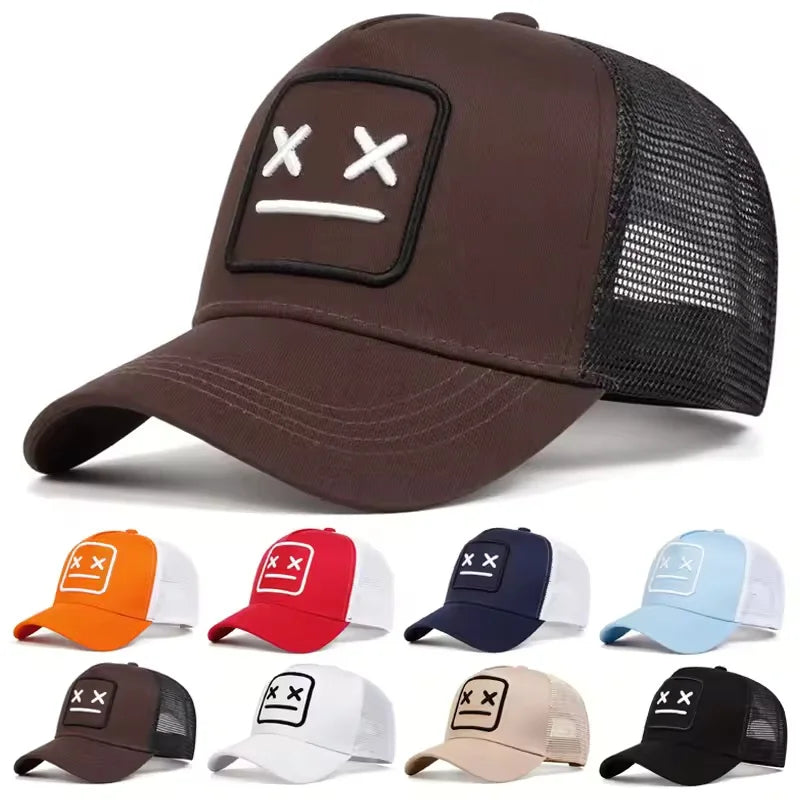 Unisex XX Embroidery Baseball Net Caps Adjustable Casual Hats Spring and Summer Outdoor Sunscreen Hat