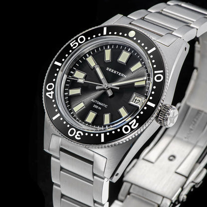 SEESTERN 62MAS Diving Watch Men Automatic Mechanical Wristwatch Luminous Bezel Waterproof NH35 Movement Sapphire Glass Bracelet