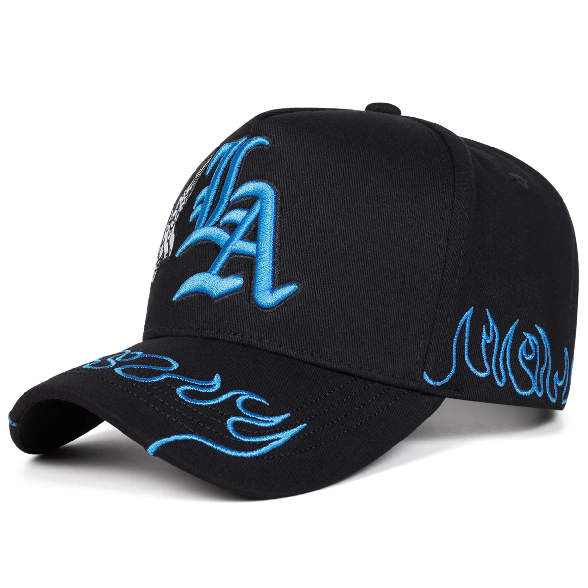 Casquettes de baseball unisexes gothiques brodées « LA Angel » – Printemps-automne – Chapeaux décontractés ajustables pour l'extérieur – Chapeau anti-UV – Casquette de sport