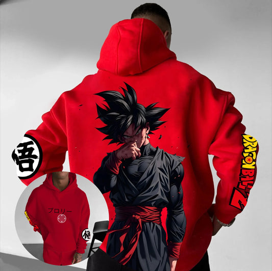 Oversized Men's Hoodie Dragon Ball Goku Anime Print Women Pullover Streetwear Casual Spring Autumn Hooded Sweatshirt Y2k Clothes
