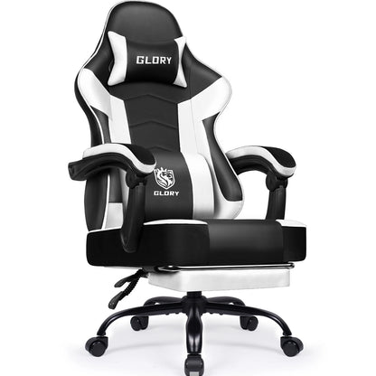 AUTHMIC Gaming Chair Ergonomic Reclining Office Chair with Adjustable Lumbar Support & Headrest  High-Back PC Gamer Adults Teen