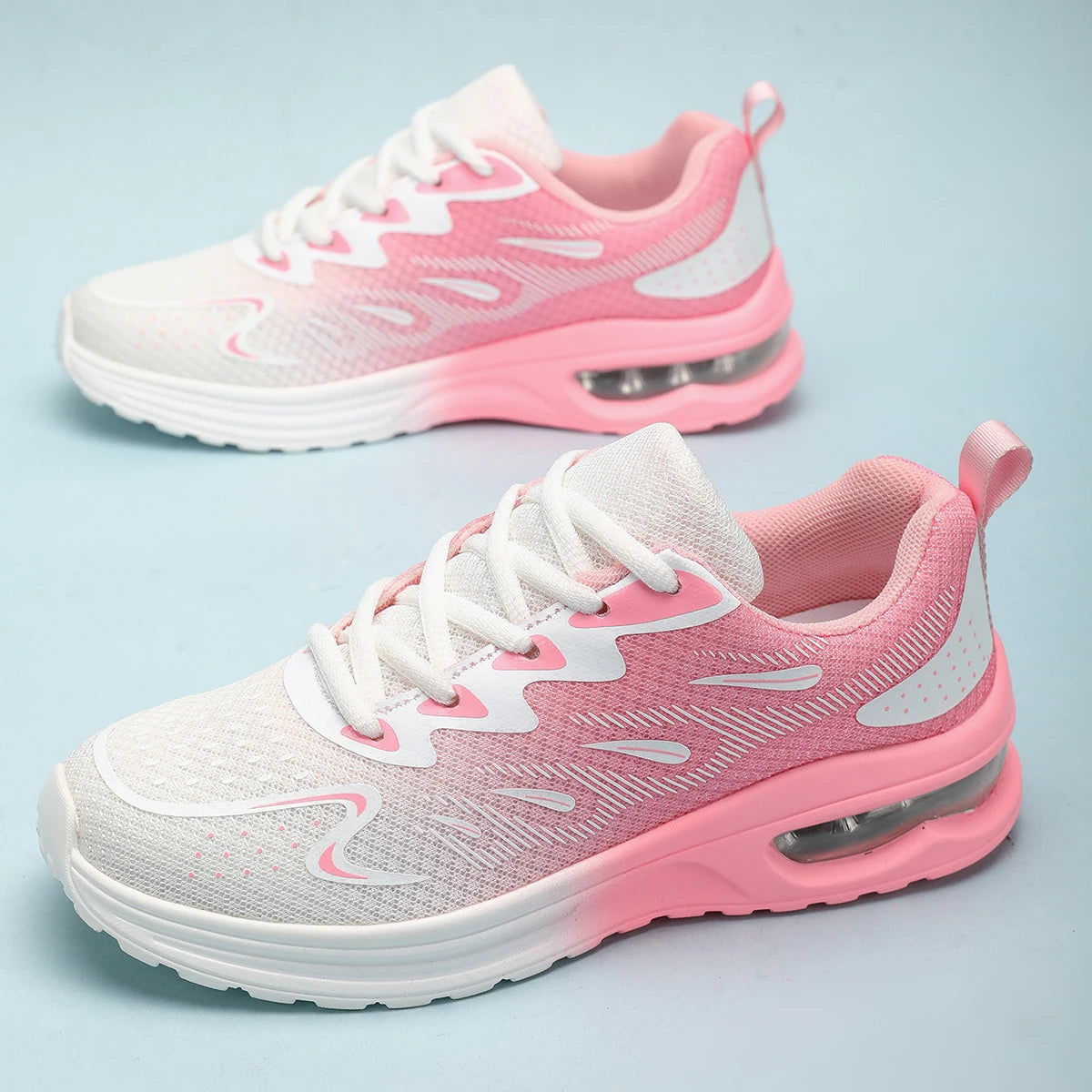 Damen-Sneaker Laufschuhe Damenmode mit Luftkissen und atmungsaktivem Mesh – Tennis- und Sportschuhe