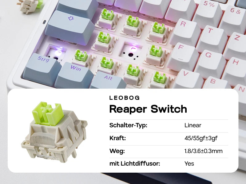 ISO-DE Layout EPOMAKER X AULA F75 75% German QWERTZ Hot-Swap Gasket Wired/Bluetooth/2.4G Wireless Mechanical Keyboard Knob/RGB