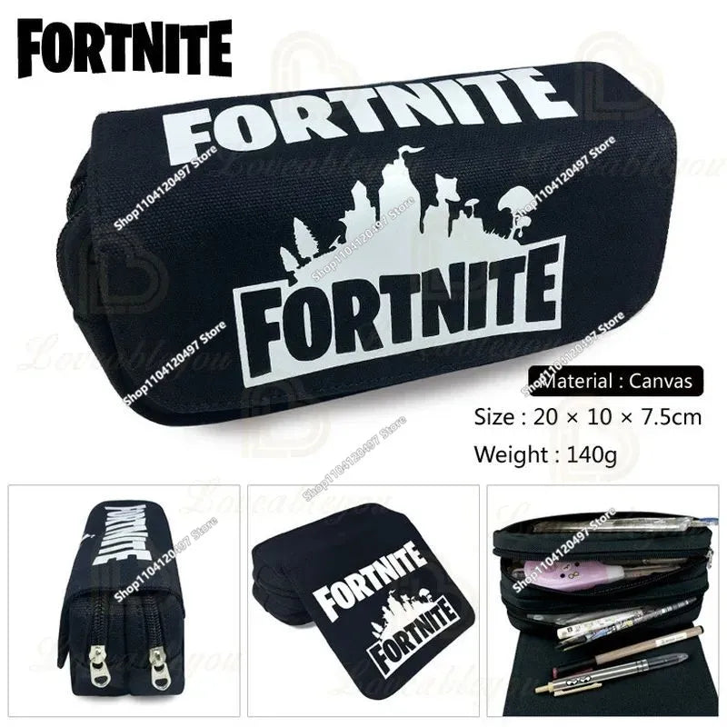 Fortnite Kids Pencil Bag Kawaii Pencil Case Large Capacity Waterproof Handheld Cosplay Pencil Pouch Office Stationary Gift Toy
