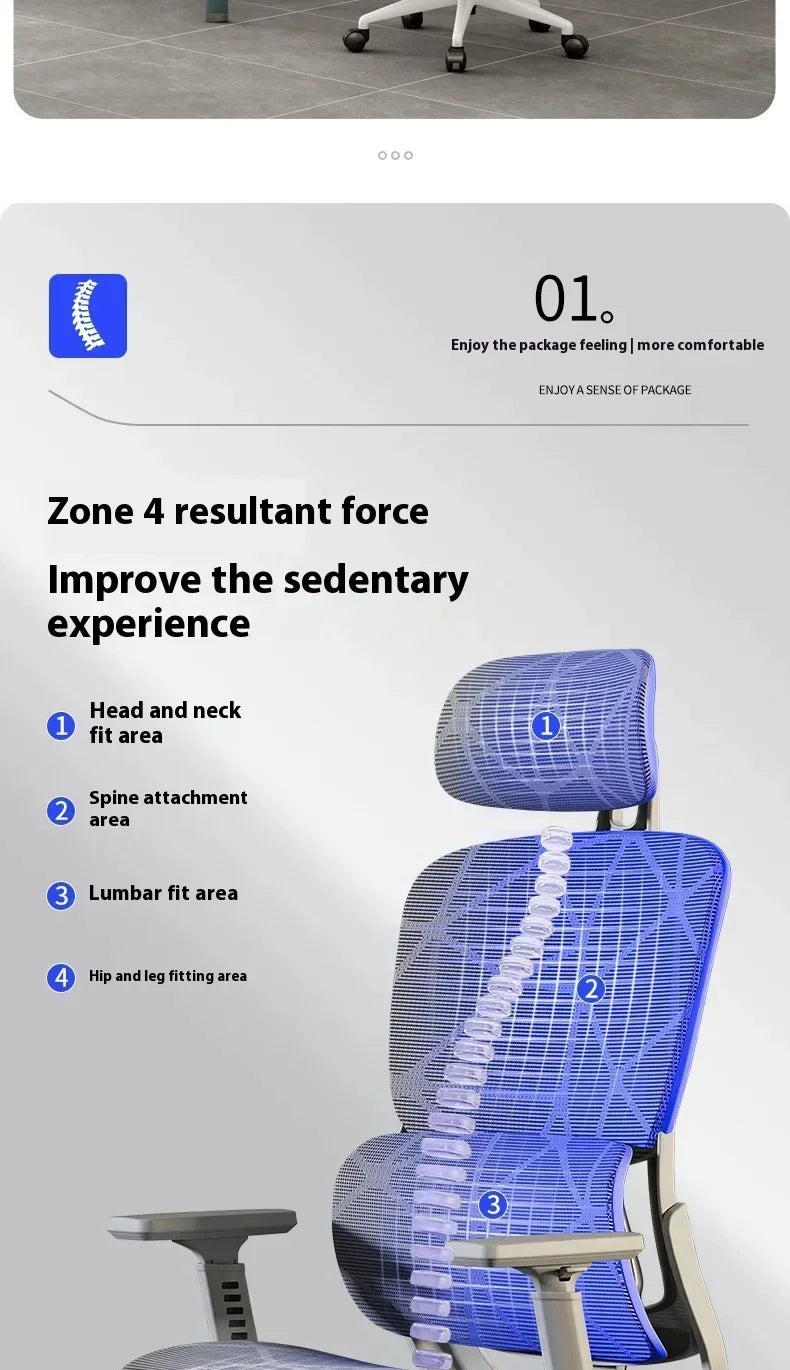 Office Chair Gaming Desk Ergonomic Computer Adjustable Armrests 3D Headrest Chair Lift Chair Back Can Tilt Back with Foo Pedals